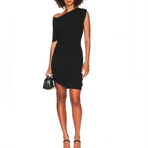 NWT LNA Clothing Zuki Rib Dress in Black Size Large - Picture 1 of 8